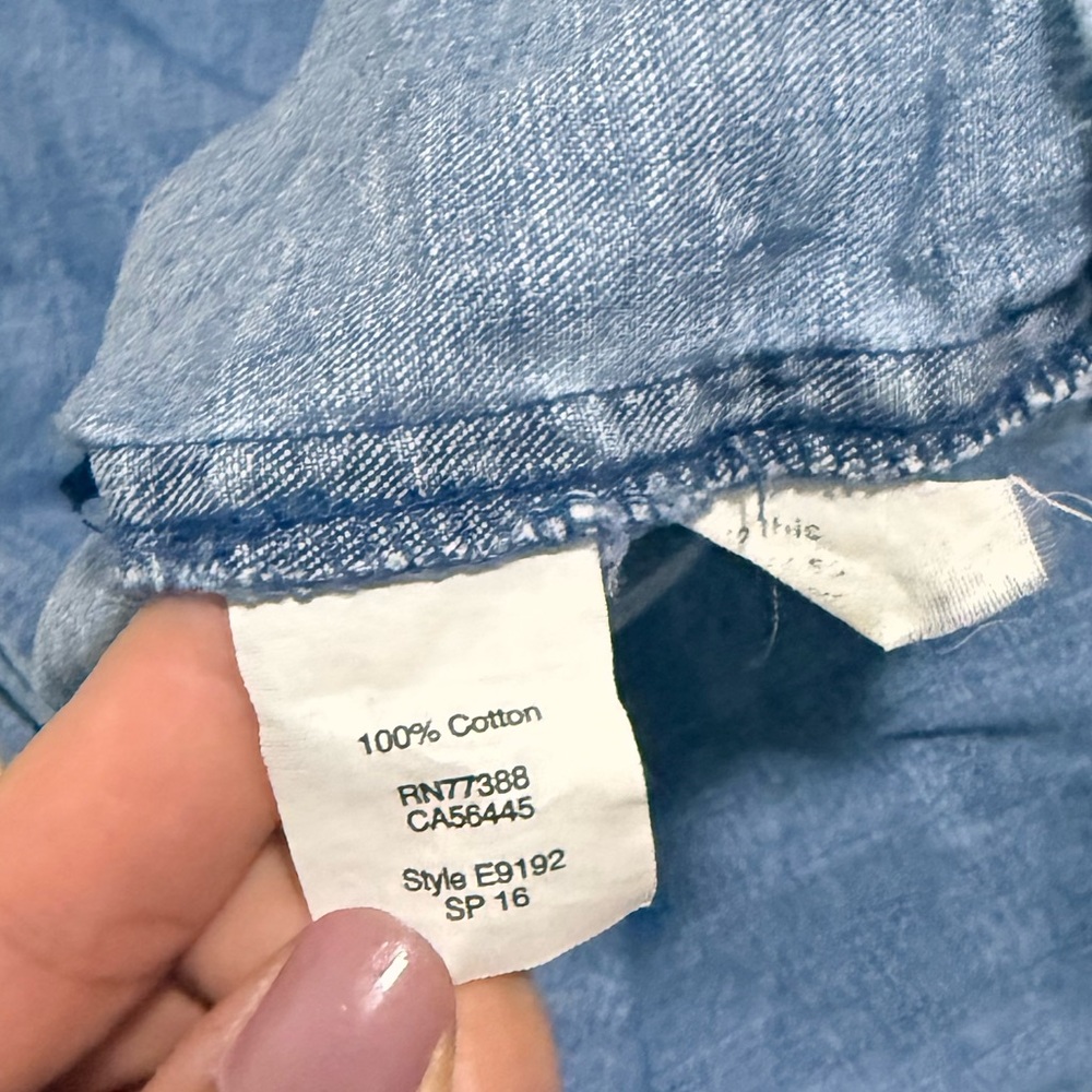 Madewell Button Down Chambray Shirt Dress - Picture 7 of 10